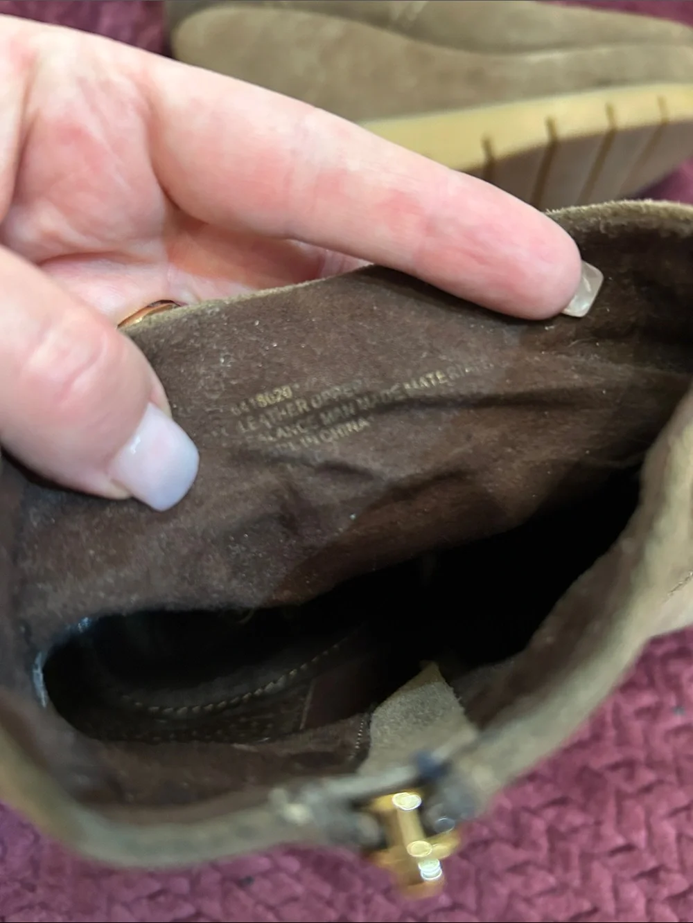 Isola Wedge Ankle Boot - Taupe Suede